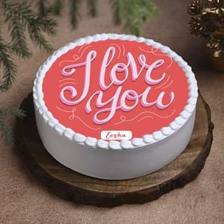 Love You Valentine Cake